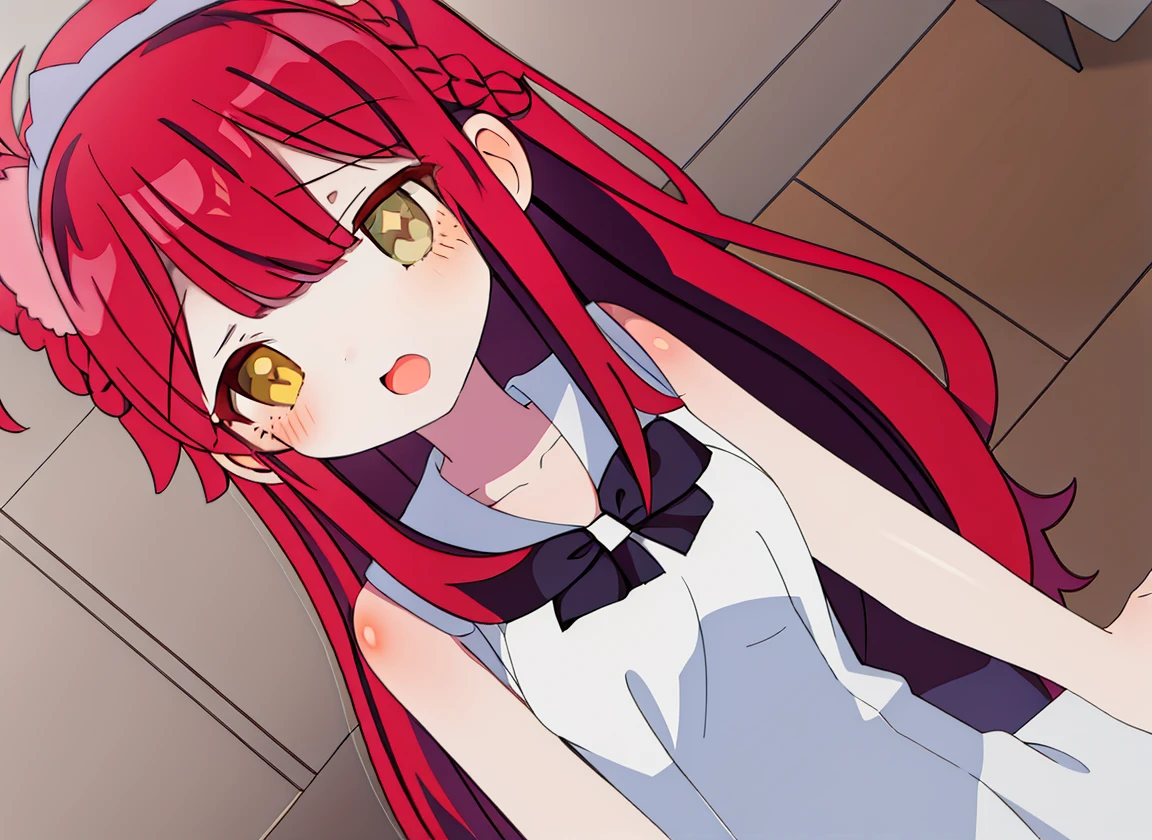 1 girl, redhead hair