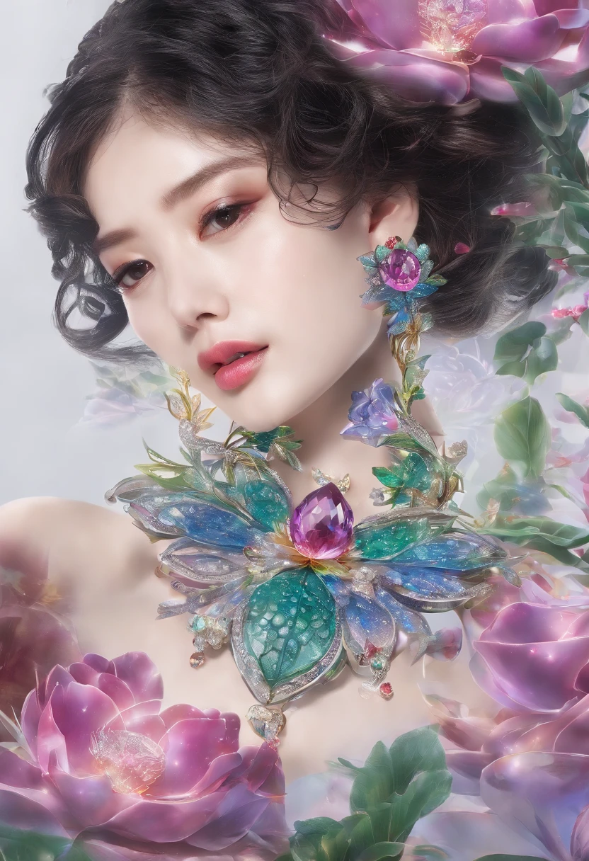 (tmasterpiece,hyper-detailing,high qulity:1.3)Colorful Pearl Lotus.Its colors are as colorful as a rainbow,Each petal exudes a unique light。From the outside in,The order is red、de cor laranja、yellow、green、green grass、blue、Seven colors of purple,Its flowers take on a peculiar shape,Composed of seven lotus petals,Each lotus petal is inlaid with a crystal clear bead。These beads emit colorful light,Like stars dotted in the night sky。The shape of the entire flower is like a blooming lotus,The petals are wide and full,exudes an intoxicating fragrance。