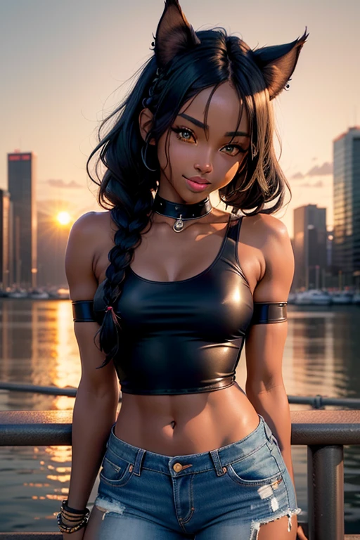 (master part, best quality), Deep Ebony 1girl, beautiful face, Braids hanging freely, nsfw seios muito grandes, nsfw moda cyberpunk, nsfw moda cyberpunk