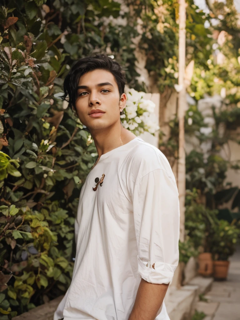 cute boy, , black hair, realistic face,