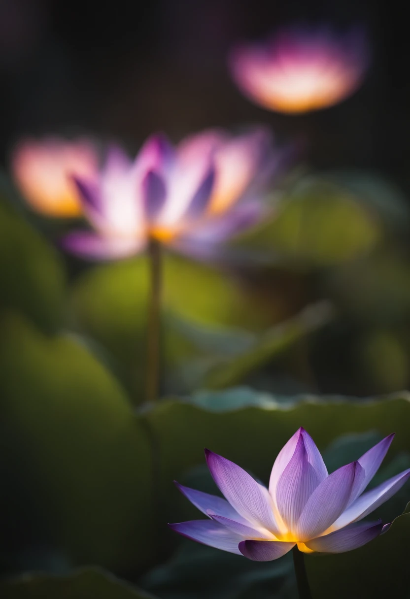 (tmasterpiece,hyper-detailing,high qulity:1.3)Colorful Pearl Lotus.Its colors are as colorful as a rainbow,Each petal exudes a unique light。From the outside in,The order is red、de cor laranja、yellow、green、green grass、blue、Seven colors of purple,Its flowers take on a peculiar shape,Composed of seven lotus petals,Each lotus petal is inlaid with a crystal clear bead。These beads emit colorful light,Like stars dotted in the night sky。The shape of the entire flower is like a blooming lotus,The petals are wide and full,exudes an intoxicating fragrance。