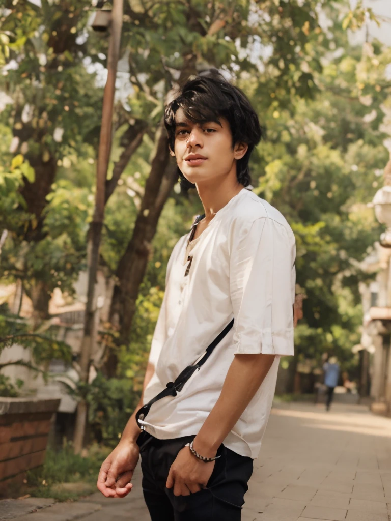 cute boy, , black hair, realistic face,