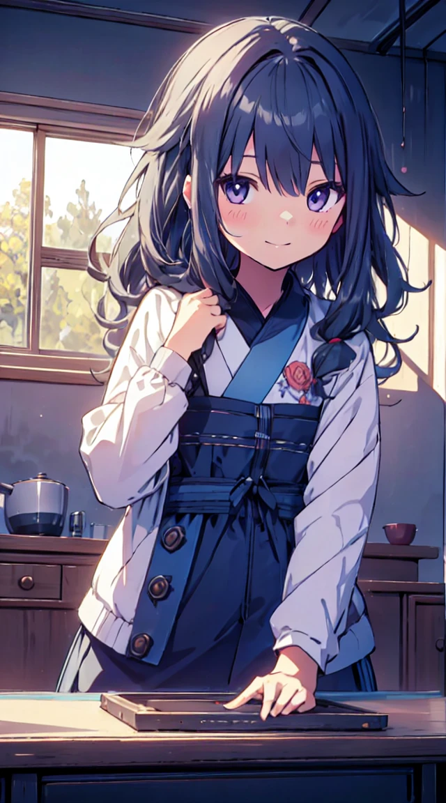 masutepiece, Best Quality,Illustration, Wallpaper, ultra -detail, 1little girl、♡、Futomo、Poses in motion、soft smiling