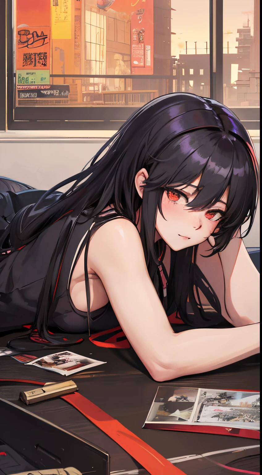 Anime character lying on the bed with his head bowed, guweiz, Detailed key anime art, artwork in the style of guweiz, girls frontline style, by Jin Homura, Fine details. girls' frontline, girls frontline cg, characters from azur lane, from arknights, yandere, Light Novel Cover Art, lolish, Detailed anime artwork