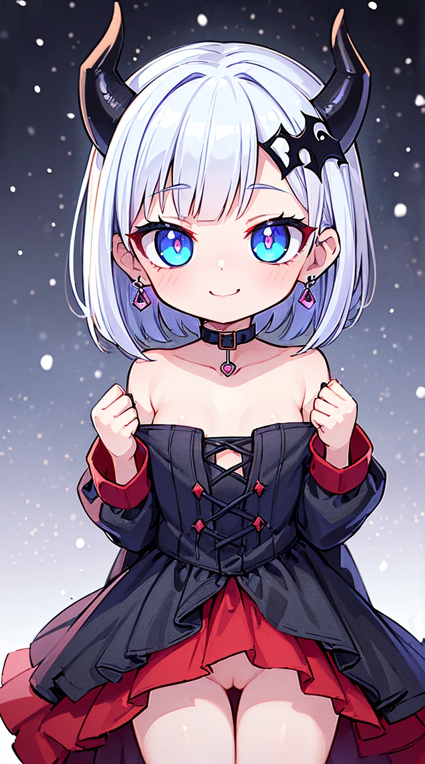 (((NSFW))), ((( (Winter background), (Snowing), (Christmas theme), (fully naked), (), (), (Small LoliVery small Girl), ))) BLACKLIGHT, ((small Boobs)), realistic art, extremely delicate and beautiful, ultra-detailed, (1girl), ((Blue eyes)), floating, detailed light, illustration, dynamic angle, depth of field, ((((milf)))), girly, ((Blue and White hair, multicoloured hair, Blue highlights hair, (Ponytail), hair ornament, hair flower, flower, makeup, braid, smile)), demon eyes, fangs, pale white skin, (((best quality, small loli girskindentation), (blur background:0.6), (casual yet stylish, ((Demon Horns)), ), gorgeous, (short hair:1.5), soft lighting, wind, (front light:1.5), surprised, choker, smile, jewelry, earrings))), (ultra high res, best quality,), (8k, raw photo, best quality, masterpiece), technological sense, best quality, masterpiece, illustration,CG ,unity ,wallpaper, official art, Amazing, finely detail, an extremely delicate and beautiful,extremely detailed, highly detailed, sharp focus,rich background, (real person,photograph), ((high detailed skin)), ((( , (crazy eyes:1.3), (wide-eyed:1.2), (glowing eyes), (Demon) ))), (((a close up of a person with a weird face and nails, gothic maiden anime girl, gothic - cyberpunk, cyberpunk horror style, gothic art style, detailed digital anime art, gothic art, demon anime girl, gothic girl face, anime style 4 k, dark art style, anime cyberpunk art, gothic aesthetic, 18 - year - old anime goth girl, gothic horror vibes)))