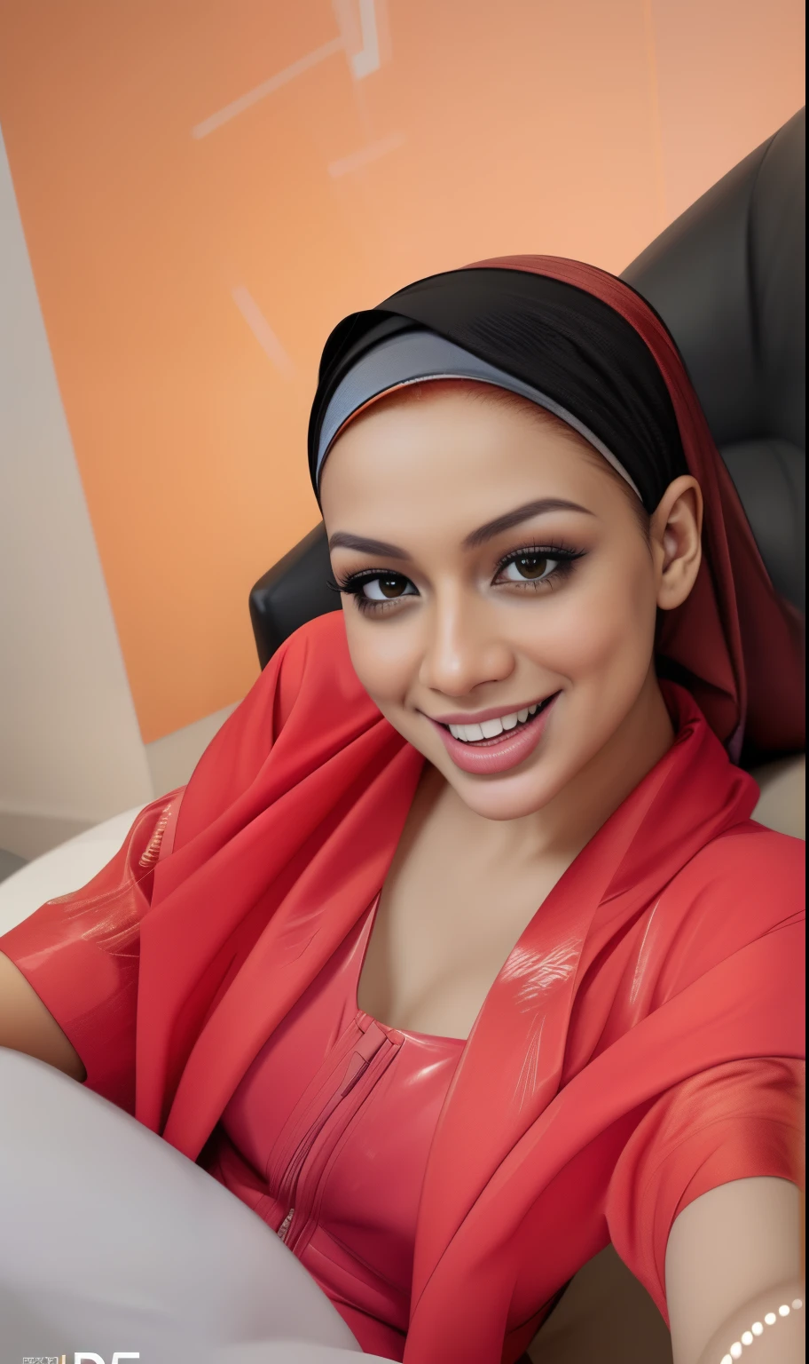 HIJAB MALAY GIRL,, IMF as a good Guy, TECHNOLGY, AI, futuristic, blockchain, International Monetary Fund, (MATRIX WORLD), ((look In front  at the camera and open your mouth)).