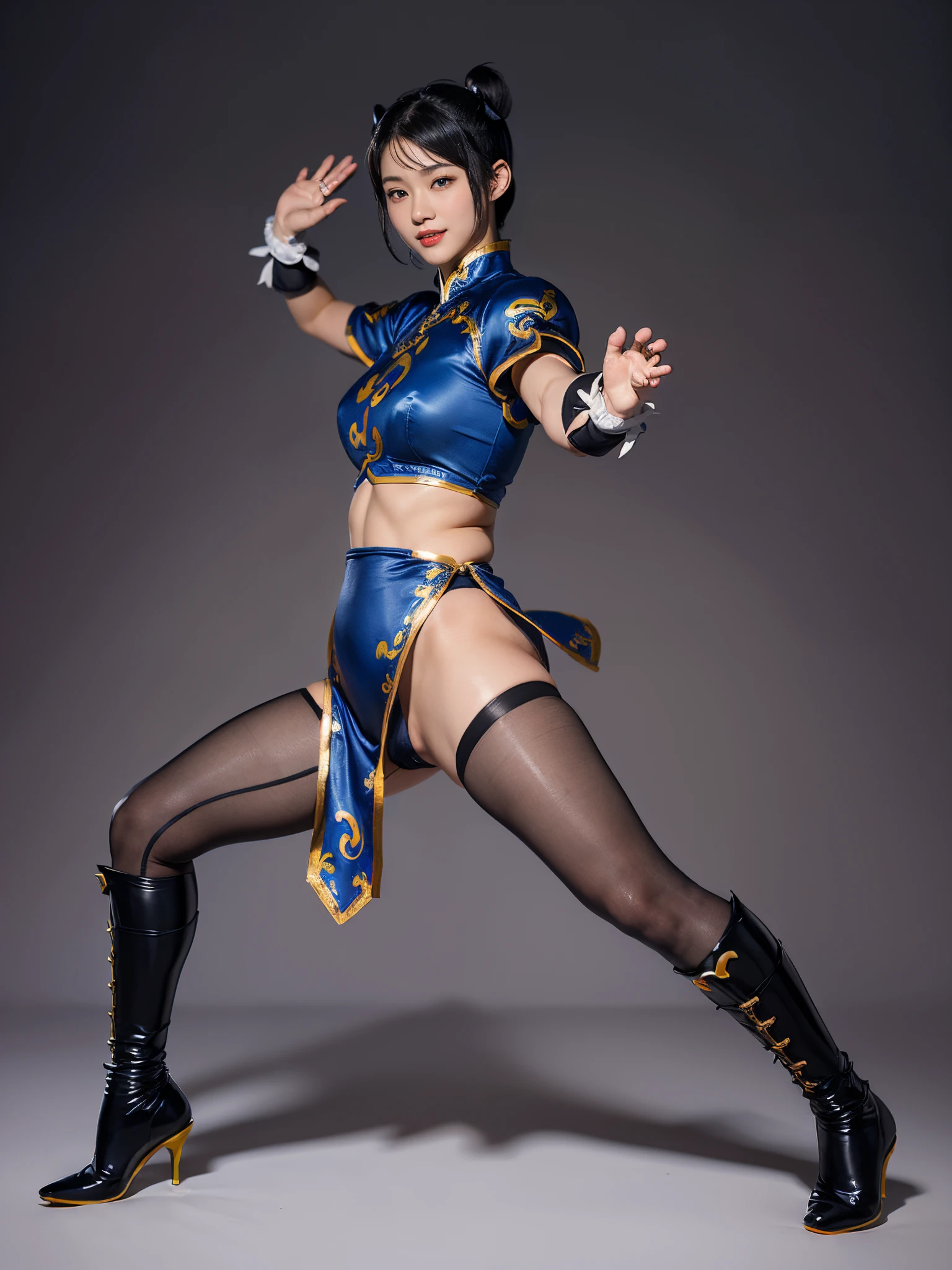 ChunLi、Street Fighter Chun-Li、Falling down、Are sleeping、s asleep、Suffering、mouth is always open sloppily、Drool is always dripping from my mouth、Asian Beautiful Girl、(((Wear black tights on your beautiful legs.)))、(((beauty legs)))、(((facial expression of smile)))、((((Make the most of the original image)))、(((Chun-Li costume)))、(((a short bob、beautiful hairl)))、(((Suffering)))、(((Feet must necessarily be worn with black tights)))、(((You need to wear red boots)))、((Top image quality、8K))、((top-quality、8K、masterpiece:1.3))、(((Keep your background simple)))、Crisp focus:1.2、Beautiful woman with perfect body shape:1.4、Slender Abs:1.2、a wet body:1.5、Highly detailed facial and skin texture、8K、beauty legs