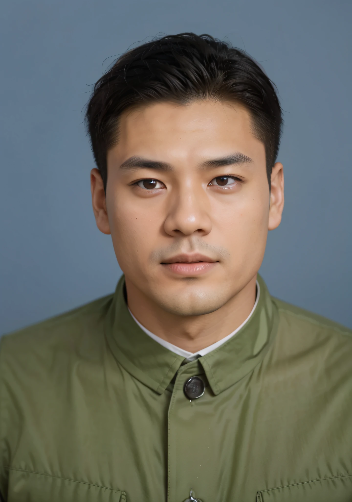 Photos of 30-year-old Chinese men,Facial emaciation,No beard,good facial features,Symmetrical facial features,symmetrical ears、petty eyes, 二重まぶた,Clear public areas,gentleman's straight short hair,Straight and short hair,Comb it up,The texture of the clothes is clear,Ultra-clear texture,Camera shooting effect,Light and shadow are natural,symmetrical clothes,Symmetrical collar、coordination,Ultra-clear and realistic 8K,The details of the eyes and face are very rich,hyper-detailing, k hd, The content is very detailed, Best quality, tmasterpiece, , actual, a true, 8k wallpaper,Background details of foreground objects (tmasterpiece: 1.2) (realistically: 1.2) (bokeh: 1.2) (Best quality) (colorgrading) (Detailed skins: 1.3) (Complex) (8K)(电影灯光: 1.3) (Focus sharp), Skin glows, Front Ultra HD, Digital SLR, gentlesoftlighting, high high quality, skin texture, filmgrain, Close-up cleavage, 超高分辨率,