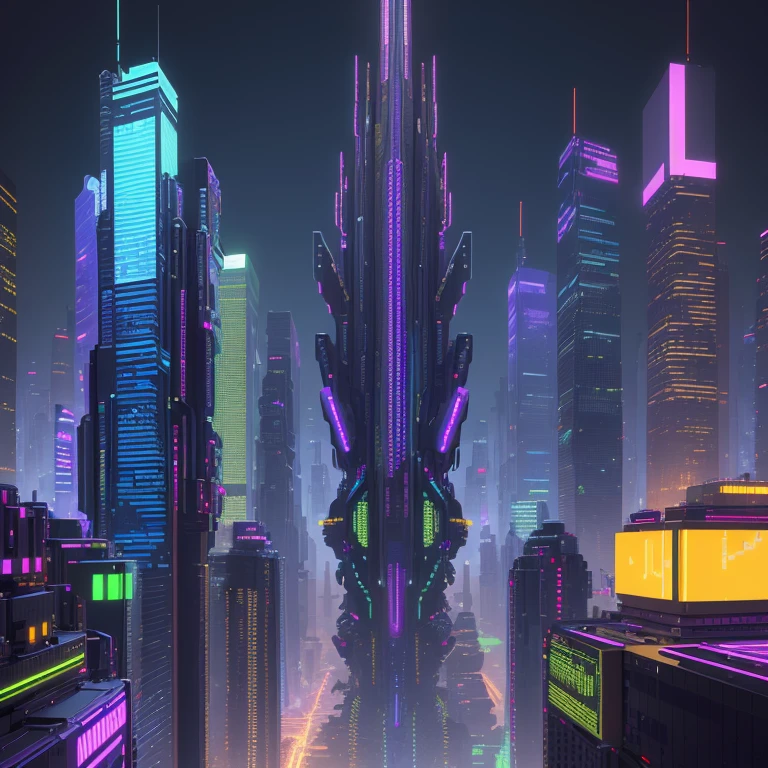 (best quality,4k, highres, masterpiece:1.2), ultra-detailed, cyberpunk pixel art, sci-fi buildings, isometric view, cyberpunk nightclub, cyberpunk art style, cyberpunk skyscrapers, futuristic game, utopian hive, space hive, alien hive, isometric futuristic game, detailed cyberpunk illustrations, sci-fi nightclub, cyberpunk art style