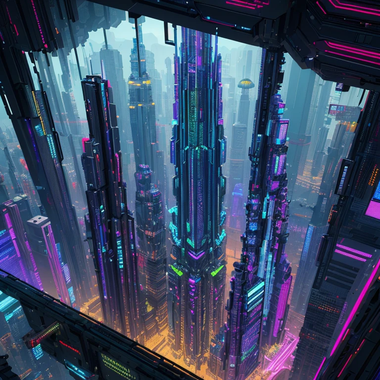 (best quality,4k, highres, masterpiece:1.2), ultra-detailed, cyberpunk pixel art, sci-fi buildings, isometric view, cyberpunk nightclub, cyberpunk art style, cyberpunk skyscrapers, futuristic game, utopian hive, space hive, alien hive, isometric futuristic game, detailed cyberpunk illustrations, sci-fi nightclub, cyberpunk art style