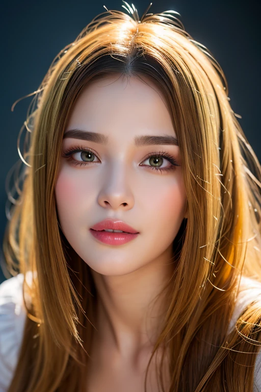 High contrast model portrait，There are shadows on the face，All white background，Golden oil painting background，a plant，Sparkle like a diamond，engraving art，very high detail，high qulity，Emotional arousal，broad strokes，atmospurate，dyna，dramatics，best qualtiy，Best resolution test，Highly realistic，rosy skin，big breasts beautiful，'s plump lips，ssmile，Relaxed and happy feeling，ultra-realistic realism，Skin is very delicate，stare directly，