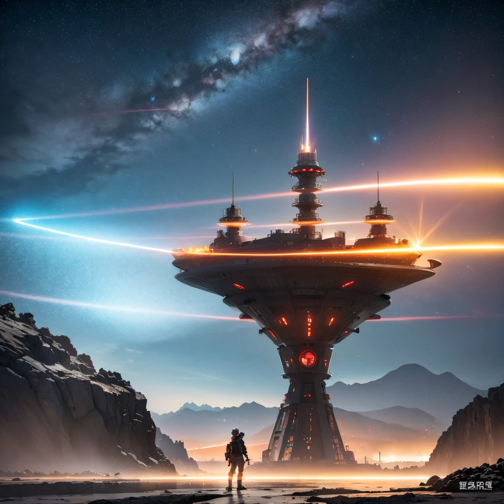 Mohe alluvial plain in Yuexing Rift Valley area,Rock sugar agate nuclear power command armed helicopter black gold cruiser tower snow red marble luminous space station. 1:3 Models,starrysky,Cyberpunk art of a,Rembrandt light,Detail portrayal,macro shot,surface reflection,High definition details,dingdall effect,Light and shadow intensification,The light shines,particle effect,3D modeling,Surface reflected light,detail-rich,fine texture,strong visual impact,hyper-detailing,A high resolution,high saturated,ray traycing,light and shadow effect,32K smooth,A high resolution