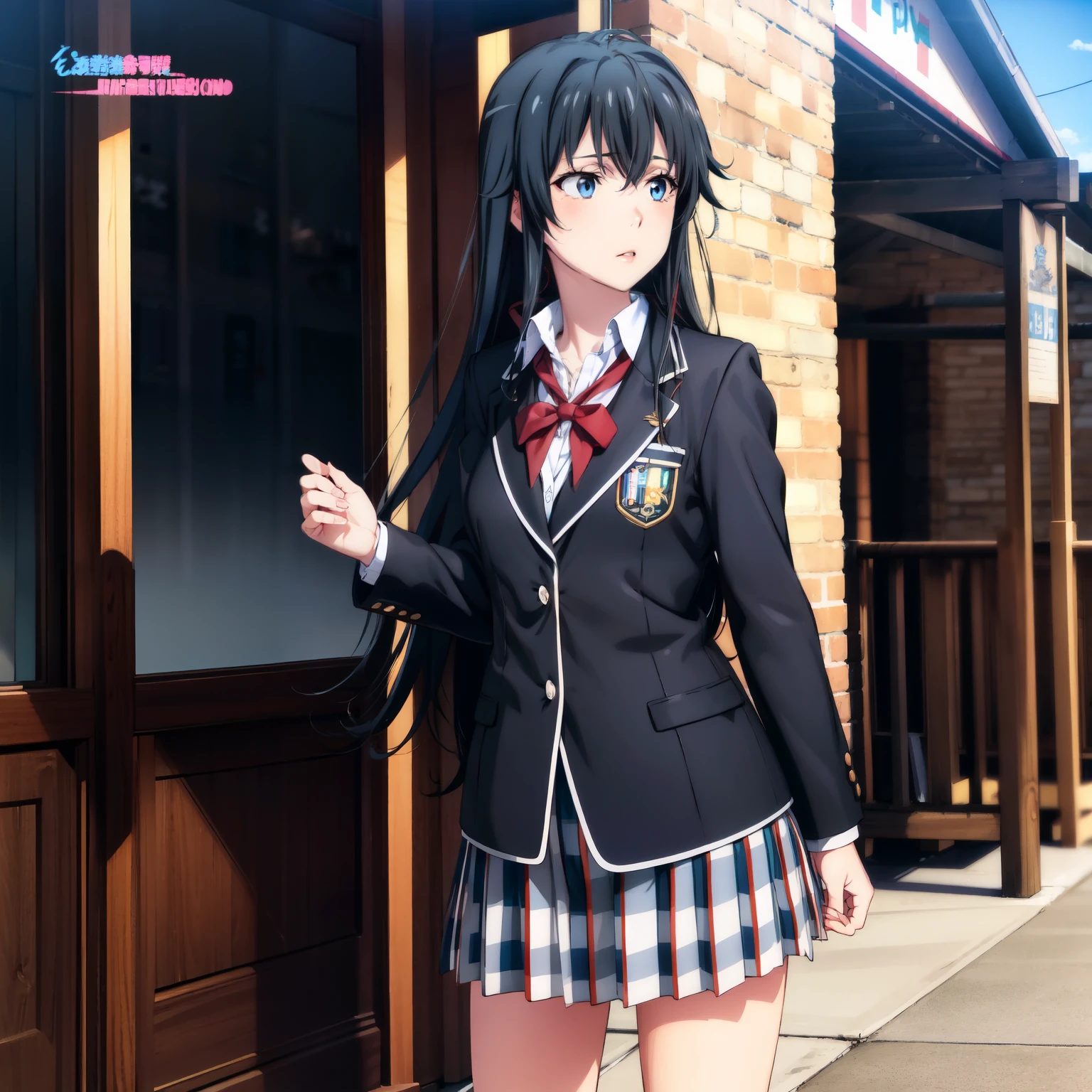 Yukinoshita yukino , school uniform , standing