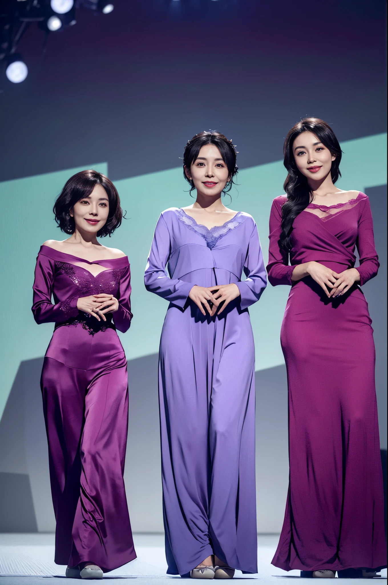 three asian women in lingersuits posing for a picture, beautiful alluring women, posing together in bra, 3 young and beautiful women, yanjun chengt, beautiful girls, trending on cgstation, cute girls, by Zhang Han, open v chest clothes, asian features, trending at cgstation, gorgeous faces, attractive pose, Middle metaverse