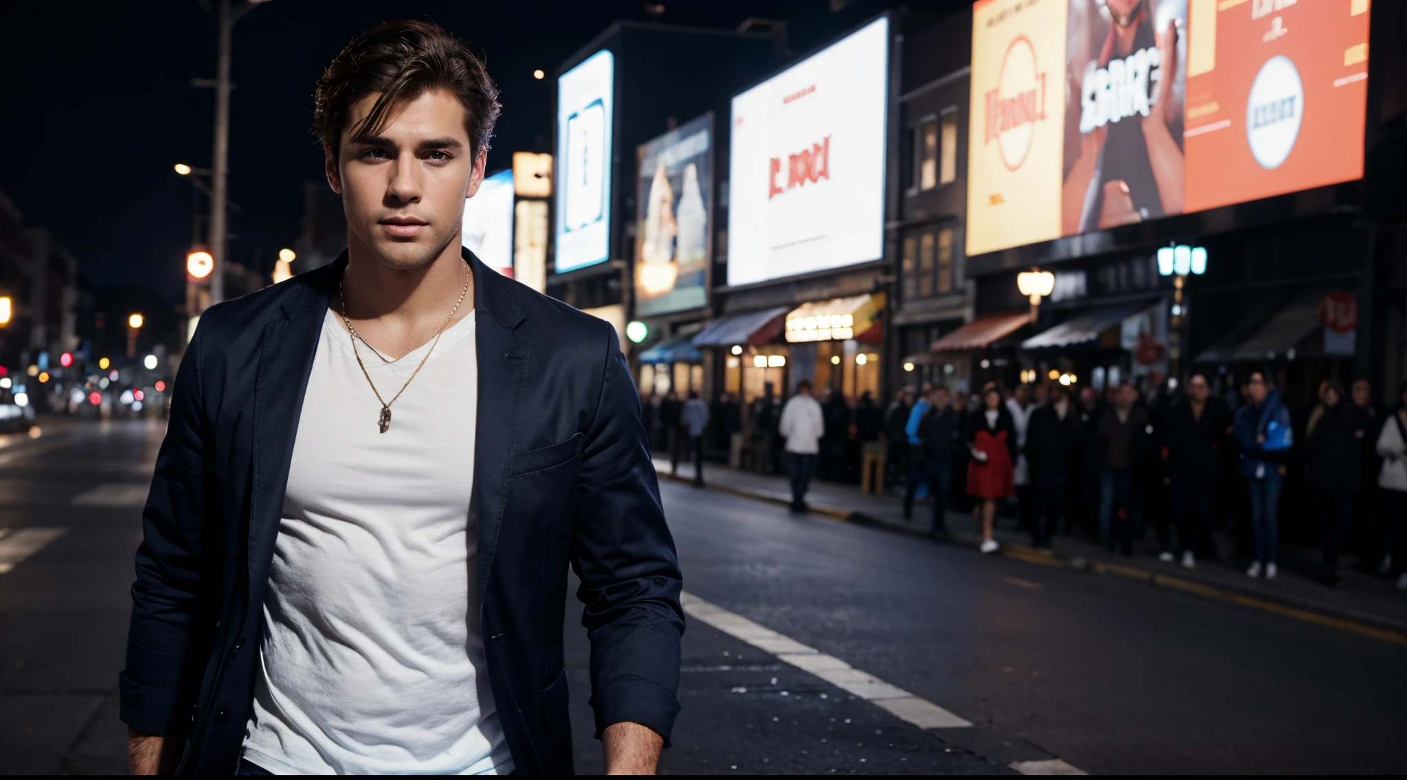 Change backgrounds handsome boy light clothes 8k photo
