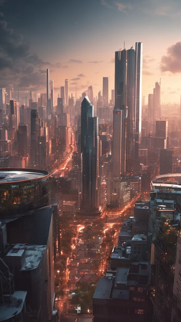 view over city, A cinematic scene