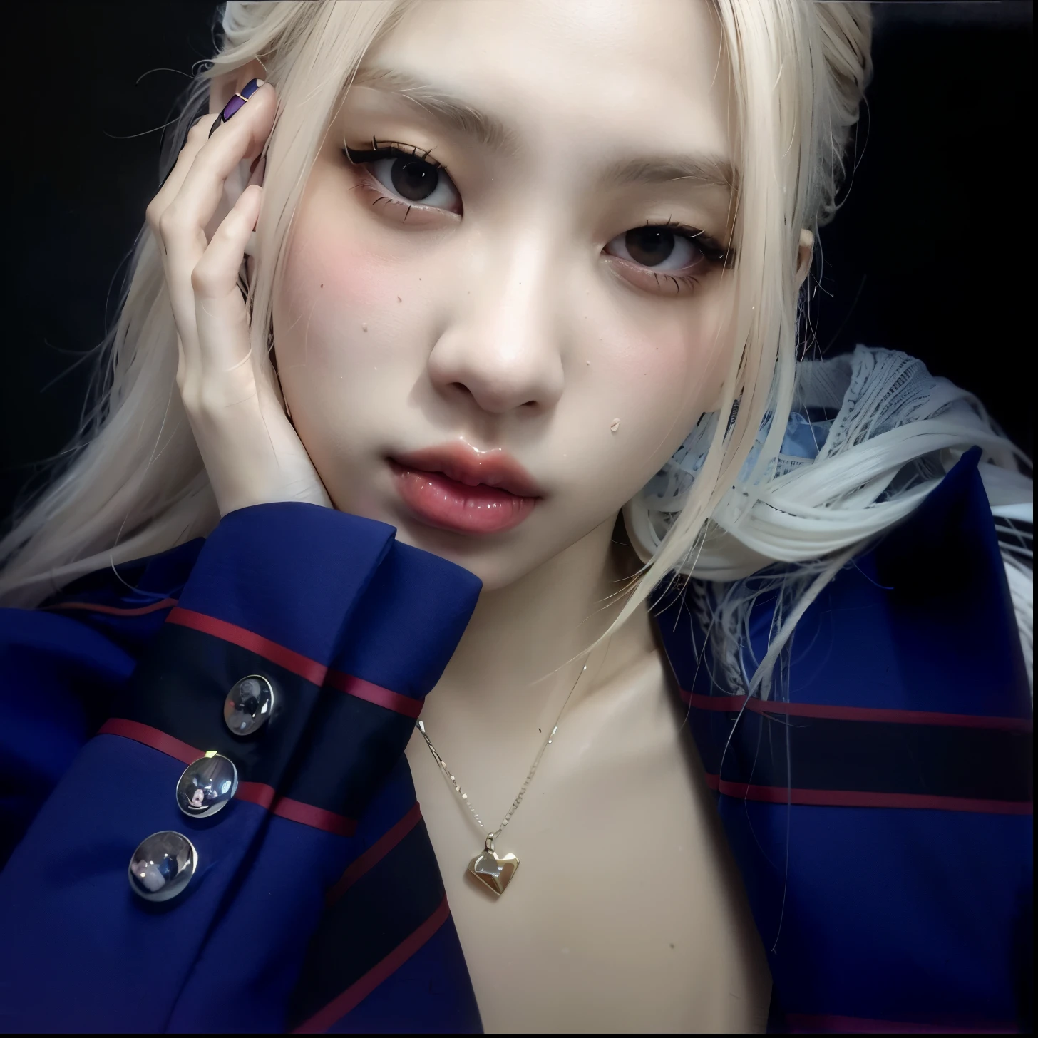 a close-up of a woman lying on a bed with a white sheet, JIA, Brillante por la lluvia, Parque Roseanne de Blackpink, foto de la revista, Jinyoung Shin, Sakimichan, portrait of female Korean idol, Sun Yunjoo, Yan, Lloviendo, Heonhwa Choe, Jossi de Blackpink, joya, Hermosa mujer surcoreana, Ruan Jia hermoso!