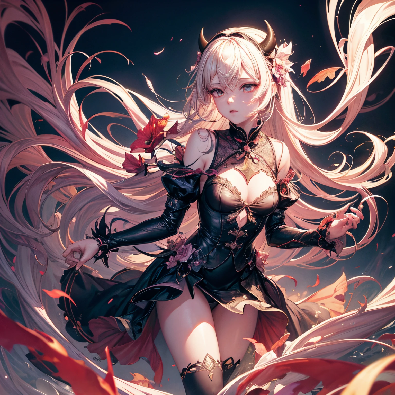 offcial art, Unity8k wallpaper, ultra - detailed, Beautiful and beautiful, tmasterpiece, Best quality, chineseidol, (tangled, datura, controversy, wring), ecstasy of flower, 1 busty girl, The content is very detailed, dynamic angle, cow boy shooting, Chaos in its most beautiful form, Elegant, Fauvistdesign, vibrant with colors, romanticism lain, by James Jean, roby dwi antono, ross tran, French bacon, Michael Mraz, Adrian Genius, petra cortright, Gerhard Richter, Takato Yamamoto, Ashley Wood, Atmospheric