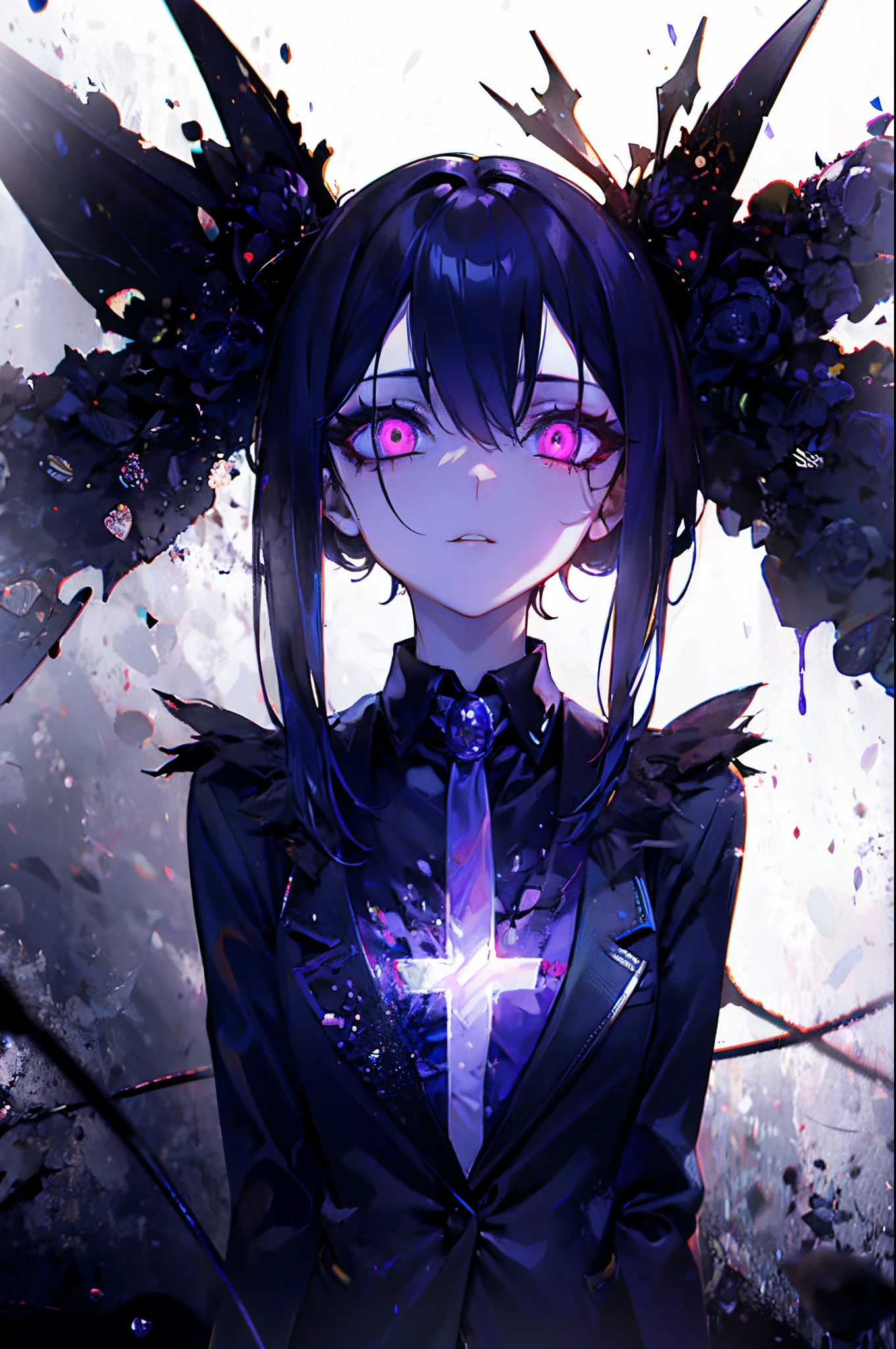 A lot of purple demon eyes