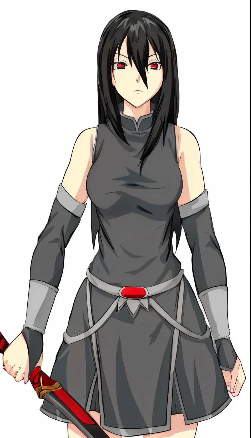 Anime girl with a knife and a dress, cel - shaded art style, female anime character, anime style character, jrpg character, anime girl wearing a black dress, wielding sword, anime girl of the future, katana, anime character, kunoichi