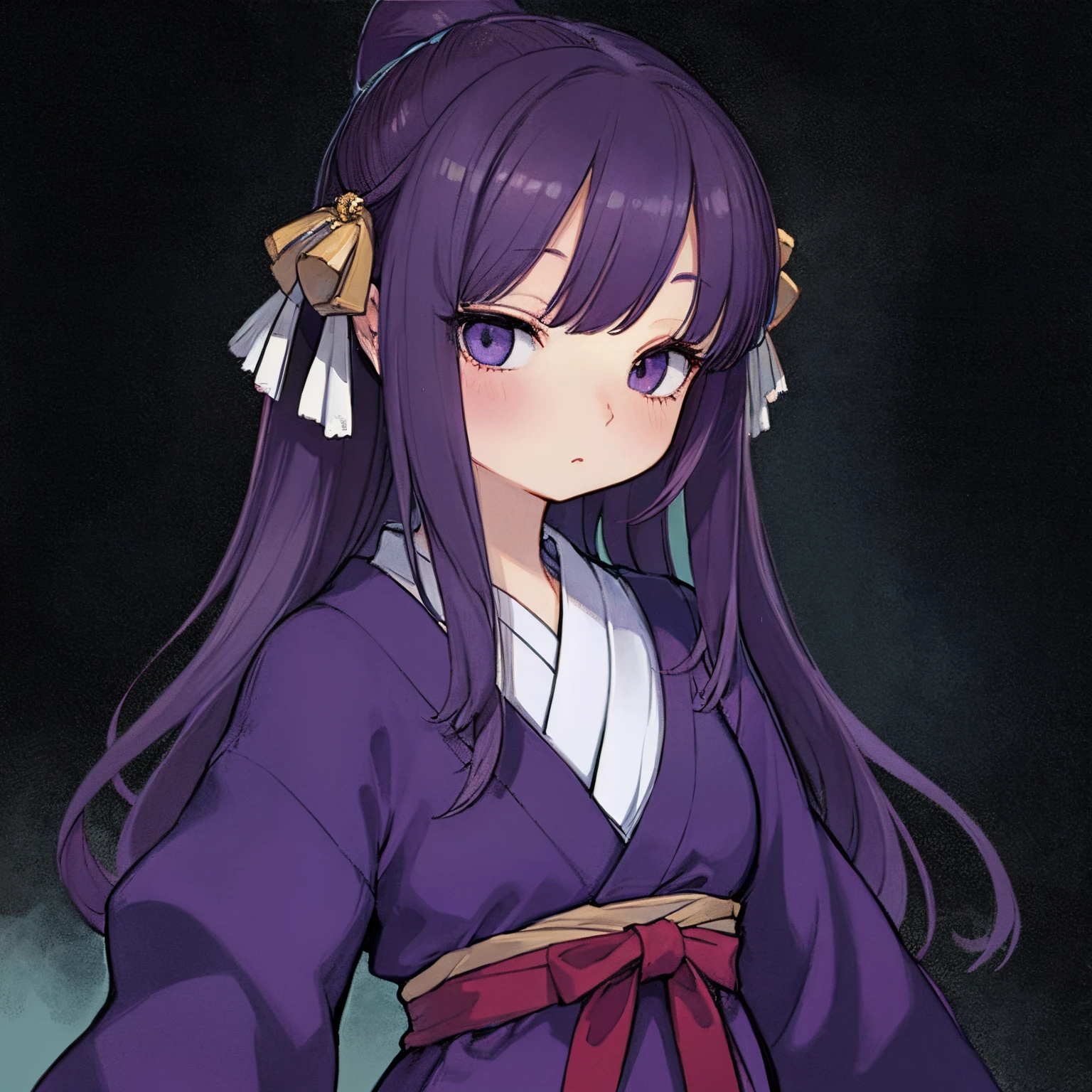 arafed image of a woman with a purple hair and a blue dress, digital anime illustration, inspired by Uemura Shōen, a beautiful artwork illustration, beautiful anime style, in the art style of bowater, palace ， a girl in hanfu, beautiful anime woman, anime style illustration, beautiful anime portrait, beautiful anime art style, korean art nouveau anime