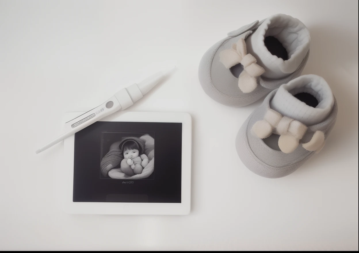 (best quality), Picture Of Shoes , Baby announcement, Pregnancy Ultrasound , Pregnancy Test pack , UHD , 8K