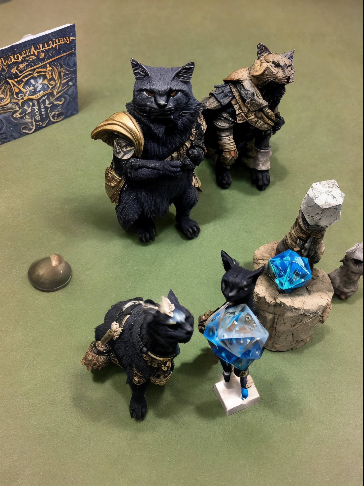 Two dungeons and dragons characters one a male bald wizard and the other a male black tabaxi getting married