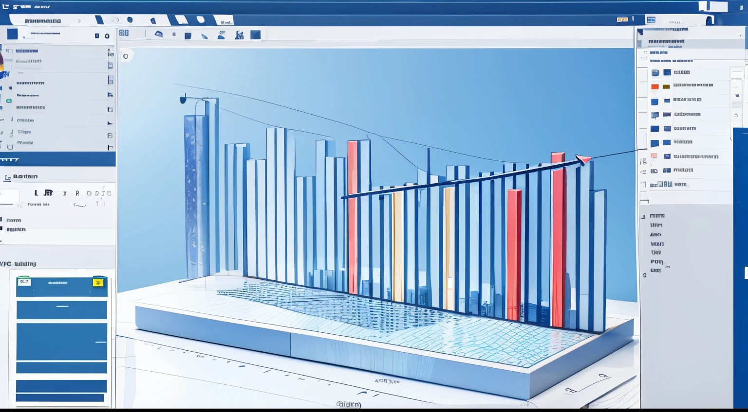 Engaging 3D visualization featuring stunning graphs、glinting