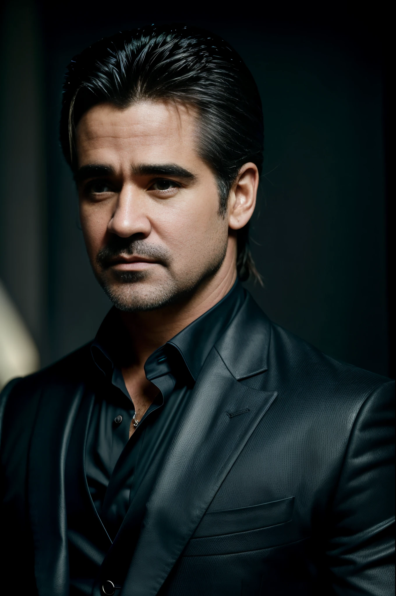 tmasterpiece，（Best quality），The is very detailed，ultra - detailed，(dynamicposes:1.2),(Dynamic camera)，Colin Farrell（Colin Farrell），8K, k hd, 详细的脸, 詳細な目,Correct anatomy，Correct perspective，