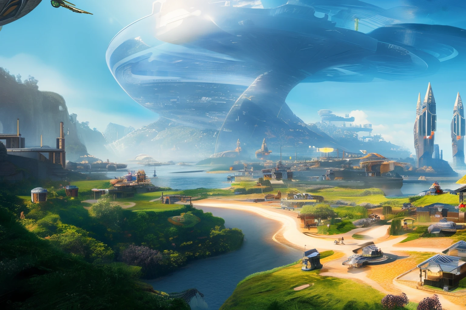 best quality, highres, detailed, Utopian World, dystopia,