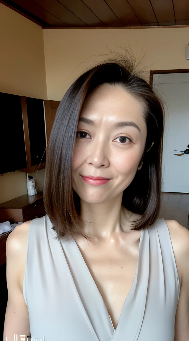 (((Japanese 98 year old mature woman))),top-quality, masterpiece, hight resolution, Photorealsitic, Raw photography, flawless, profetional lighting, ighly detailed, depth of fields,toilet room, (((98 year old mature woman))), (((Wrinkles on the face))),(Nasolabial folds on the face),(((There are stains on the body))) chubby figure, Female sexy, Detailed face, beautidful eyes, bangss,(((droopy chest))), Straight light brown hair that reaches to the shoulders, Faint lips, ((stand facing forward、Staring at the viewer'serious face eyes.)),(black leather bondage),(black leather bodysuit),a necklace,(full bodyesbian),(((opening legs))),
