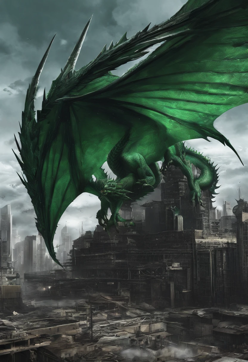 A green dragon,No wings,hovering sky,Lightning,(entangled lightning:1.2),(Hyper Real,hyper-detailing,high qulity,hyper HD,tmasterpiece:1.3)