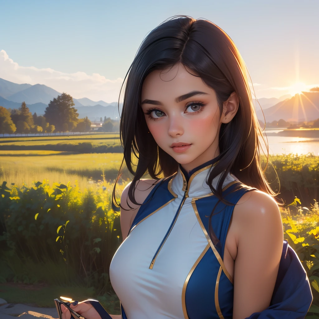 (Extremely detailed 8k wallpaper:2), (photo:2), (24 years old soigne Beautiful girl:2), (gives a lecture to friends:2), detailed (Face and eyes), (hyper realistic:1), (highly detailed:1), (epic realistic:1), rim light, (maximum details:1), cozy, (fullbody:1.3), (looking at viewer:2.0), (Woman's Attractive Qualities:2), (Attractive Woman:2), (Attractive:2), Smile, Intelligence, Empathy, Gracefulness, Sense of Style, Fitness, Grooming, Optimism, (Sensitivity:2), Sincerity, Romantic Gestures, Playfulness, Fashion Sense, (Sensuality:2), Charm, Modesty, Thoughtfulness, (Femininity:1), Flirtatiousness, Warmth, (Physical attractiveness:2), A beautiful smile, A love of life, strength and power, vulnerability, curiosity, wonder, love, (nature background:2), kawaii, waifu, Beautiful breasts, (attractive body:2), (Beautiful body:2), Beautiful pose, attractive pose, (Beautiful legs:1.0), (Beautiful clothes:1), (classic clothes:2), (elegant clothes:2), (European clothes:2), detailed clothes, (skirt:1), (blouse:1), (provocative pose)
