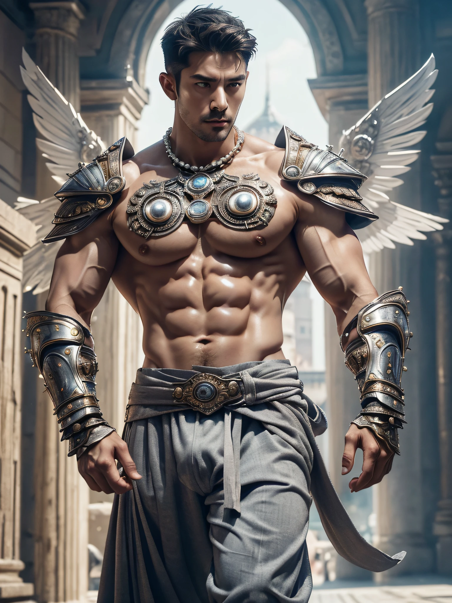Ancient Roman warriors had wings！Huge metal wings！holdingweapon！Every scale of the body is three-dimensional,Wearing diamond-like medieval silver armor！Elegant！exquisit facial detail, The ancient Roman Coliseum is in the background！,Wear white clothes made of diamonds, pearls and gold！The ancient Roman Coliseum is in the background！Hairy chest！hairy bodies！Short hair details！exquisit facial detail, Short hair details！Shaved on both sides！Every scale of the body is three-dimensional, The silver scales sparkle like diamonds, Hairy chest！hairy bodies！Short hair details！, Delicate and intricate hair accessories, Gorgeous highlights, , Big breasts are very charming, Shiny, perfect pubic bone, high detal, dynamicposes, dynamic angle, magia ,like a dream, Ethereal,Ultra HD buzz clips ！(High detail 8k full body ！), ！ ((realistically)), Big hairy black areolas！[With wings]!Best quality at best, Strong light illumination, Focus sharp, theater audience, bird's eyes view, (( Lean Body Fat 5%！Hairy underarms！ Stay healthy, My chest is hairy, bodyhair, spread their legs , furry legs, All-over diamond pearls, Jigachade is muscular, Super buff and cool, 35yo, Hairy chest,Hairy Armpits Screenshot of Adam Dario Gere, reddit, photo-realism, bared  chest, chest and face, artem, Bigchest, Bare-chested, fluffy chest, Muscle tissue, attractive male, hairy chest and hairy body, Gigachard is the art of muscular anomalies, New row added, Tanaka Ryu HD, fukaya yuichiro, Yoshifumi Ujima, akikazu mizuno, style of kentaro miura, Shen Hangga, shin-hanga, yoshida , Tanaka Ryu HD, New row added, fukaya yuichiro, Yoshifumi Ujima, akikazu mizuno, style of kentaro miura, Shen Hangga, shin-hanga, yoshida, Hideo Minaba, Chad handsome charming male，side ，Inspired by the realistic photos of Ludovit Fula, Low waist triangle with sexy pearls！No phoenix eyes！，Pose in front of them, sweaty abs, Well-defined abs, attractive body, flowers growing out of his body!, muscle men, tear drop, There are abs, Muscular men tangled together, six-pack, [ defined abs ]!!, sexy muscular body, Muscular torso,Strong masculine characteristics,35yo，Tony Leung, :: sport, 32years old, masculine pose, David Gandhi, 35yo, male model, 30 age old，Zhu Yilong, attractive male，Side Body("Pearl low waist triangle！, large bulge ":1.2),(dynamicposes:1.1), A masterpiece of the thighs, Best quality at best, A high resolution, closeup portrait, malefocus, solofocus, of a man, 30 age old, The erection、Ai Jia、low angles、 bared  chest, bodyhair, Grow a beard, weight loss，（ferocious：0.9）natural and（leader：1.1）Exhibited，（dangerous：1.1） ：1.1 ）The halo，（adventurous：1.1）atmosphere，（like a dream：1.1）enviroment，（epic：1.1），evoking a（feel free：1.1）（strength：1.1）。
Information masterpiece, Super quality, 8K, Background of the night, Wearing medieval silver armor