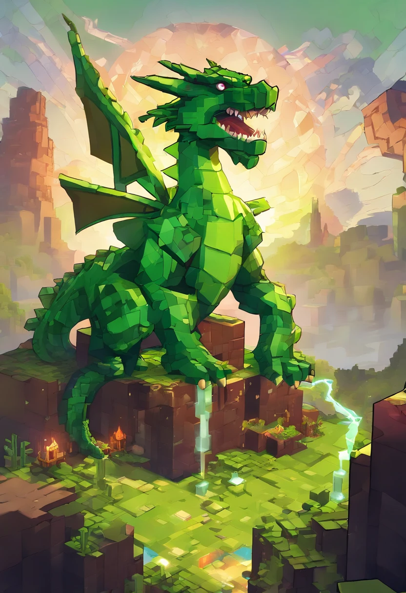 A green dragon，No wings，hovering sky，Lightning，（entangled lightning：1.2），（Hyper Real，hyper-detailing，high qulity，hyper HD，tmasterpiece：1.3）