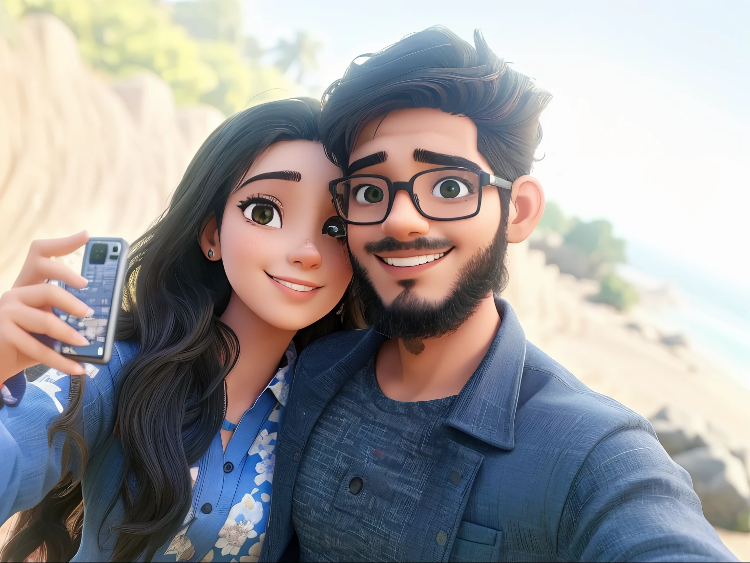 there is a man and woman taking a selfie together, lovely couple, jayison devadas, couple pose, in love selfie, taken with sony alpha 9, 8k selfie photograph, candid picture, very accurate photo, taken with canon 8 0 d, happy couple, shot on nikon z9, jayison devadas style, profile pic, ghutra and egal