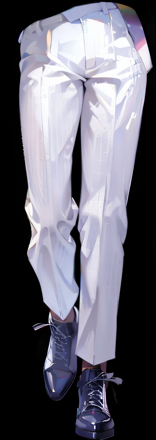 White trousers，Shiny，Exquisite，high detal