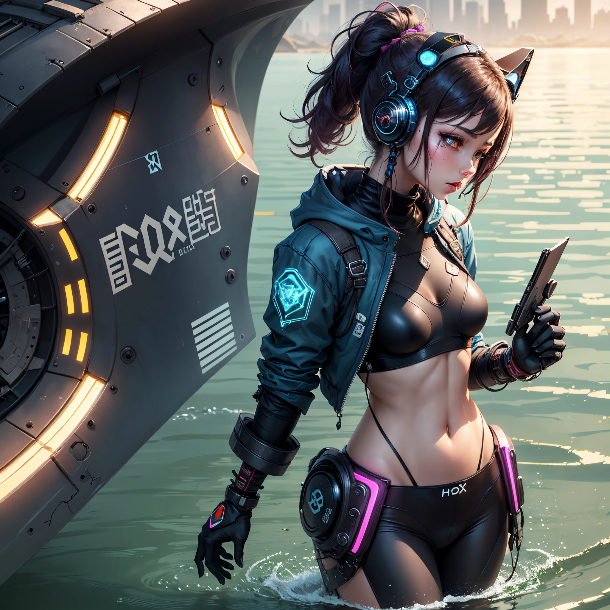 hypoxia game，cyber punk perssonage，Simple lines，Water Margin，Lin