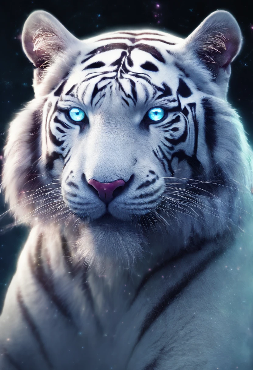 an adult white tiger,Tall and mighty,(Spit lightning:1.2)Lightning,(entangled lightning:1.2),(Good body proportions:1.4)(Hyper Real,hyper-detailing,high qulity,hyper HD,tmasterpiece:1.3)