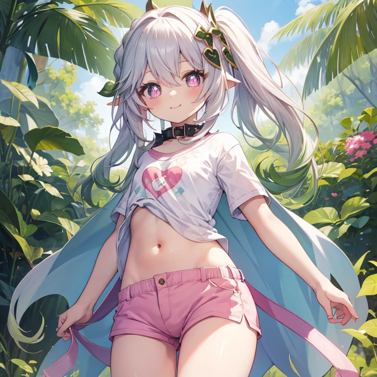 (masterpiece:1.3), official art, Sally Mann, 1girl, small breasts, shorts, short top detailed fantasy landscape, masterpiece, best quality, CG, wallpaper, high quality, high-definition, extremely detailed