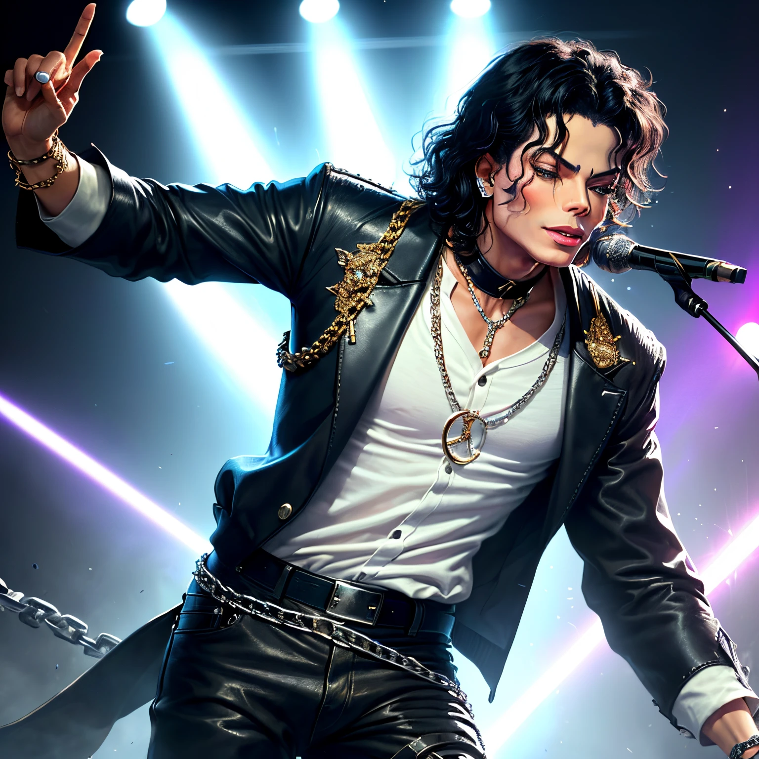 Michael Jackson in a 4pf chain