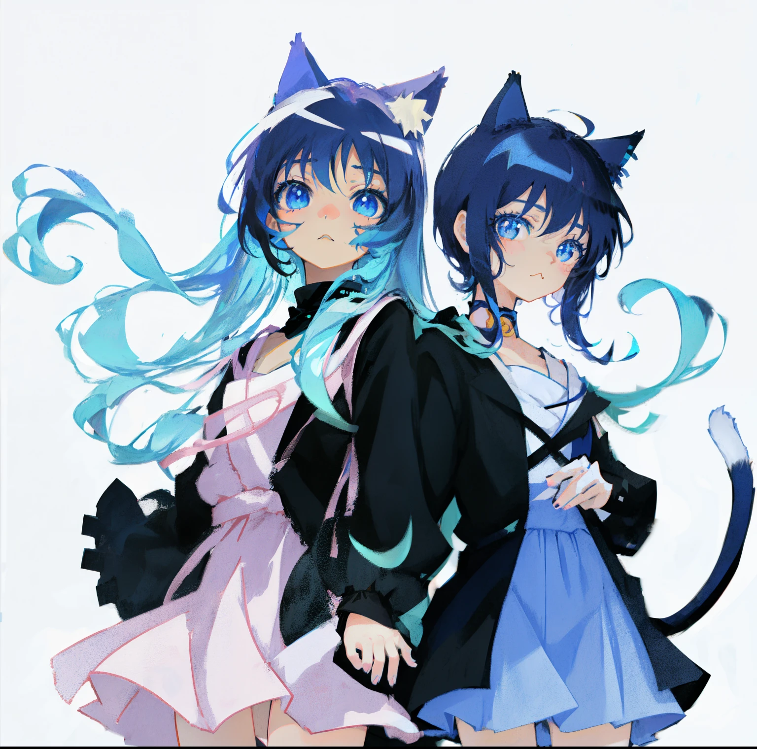 anime girl with blue hair and black dress with cat ears, anime girl with cat ears, cute anime catgirl, anime catgirl, anime moe artstyle, very beautiful anime cat girl, beautiful anime catgirl, anime cat, (anime girl), anime style 4 k, digital anime art!!, anime style. 8k, girl with cat ears, anime artstyle