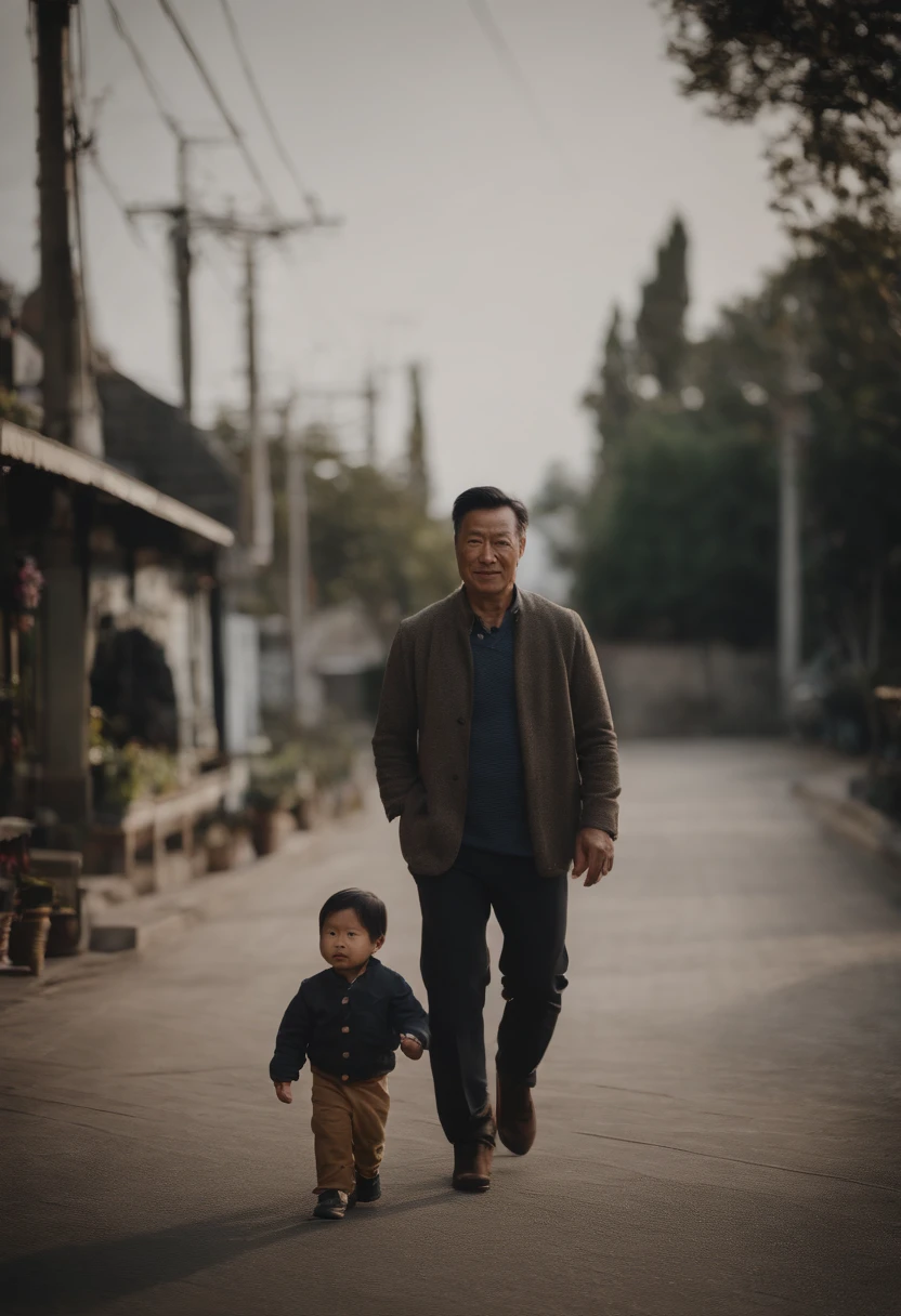 portrait of a father,Asian