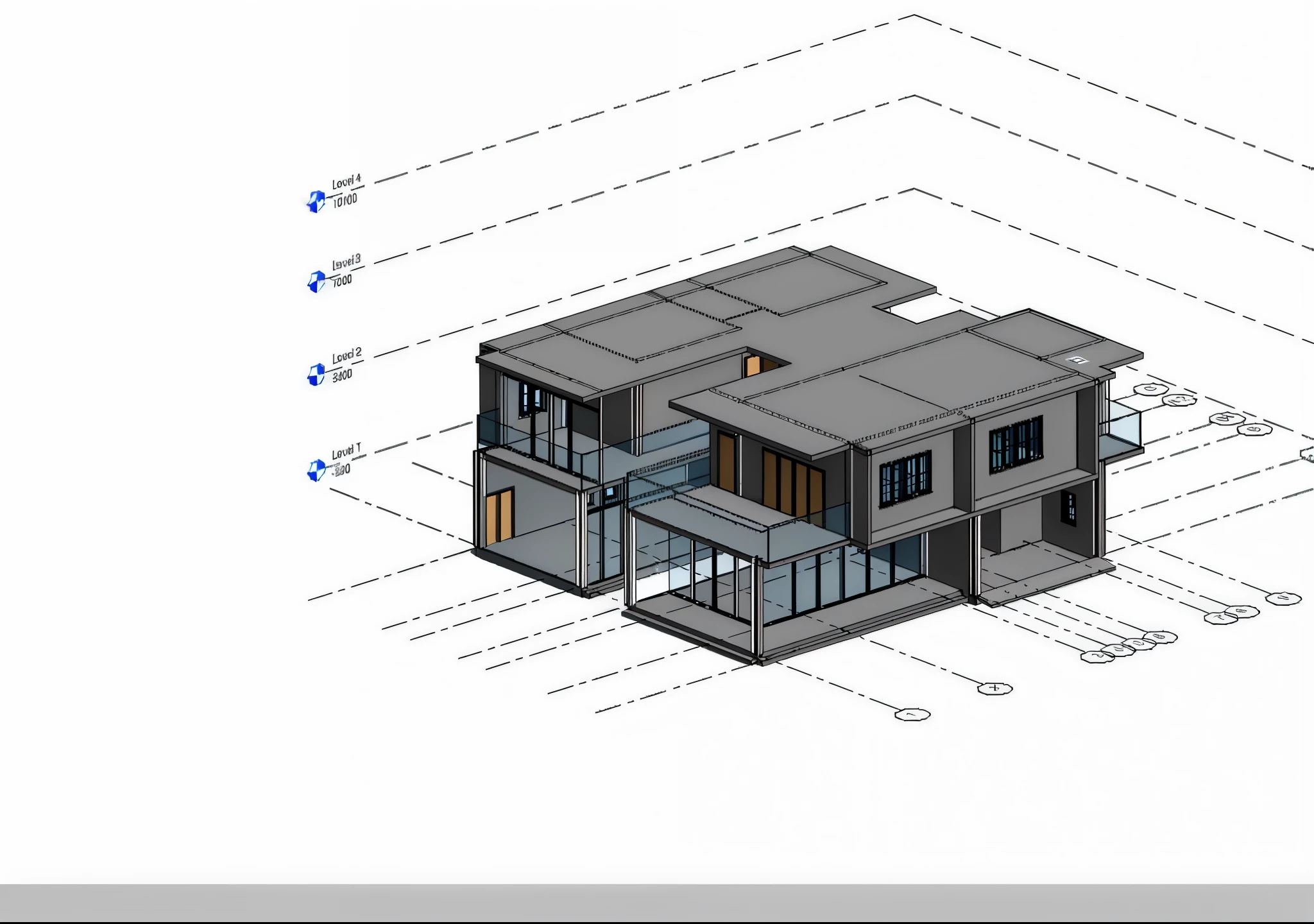 a drawing of a house with a roof and a balcony, isometric view from behind, isometric perspective view, orthographic 3d rendering, isometric view!!!!, 2 d axonometric overhead view, isometric view, 3 - d render, 3 d rendering, 3d rendering, detailed rendering, 3 d perspective, isometric 3d render