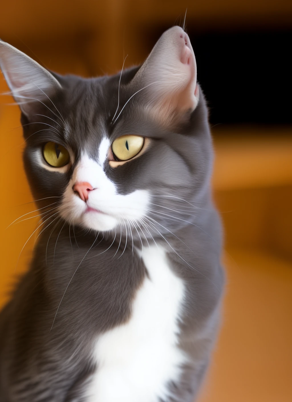 cat is meowing