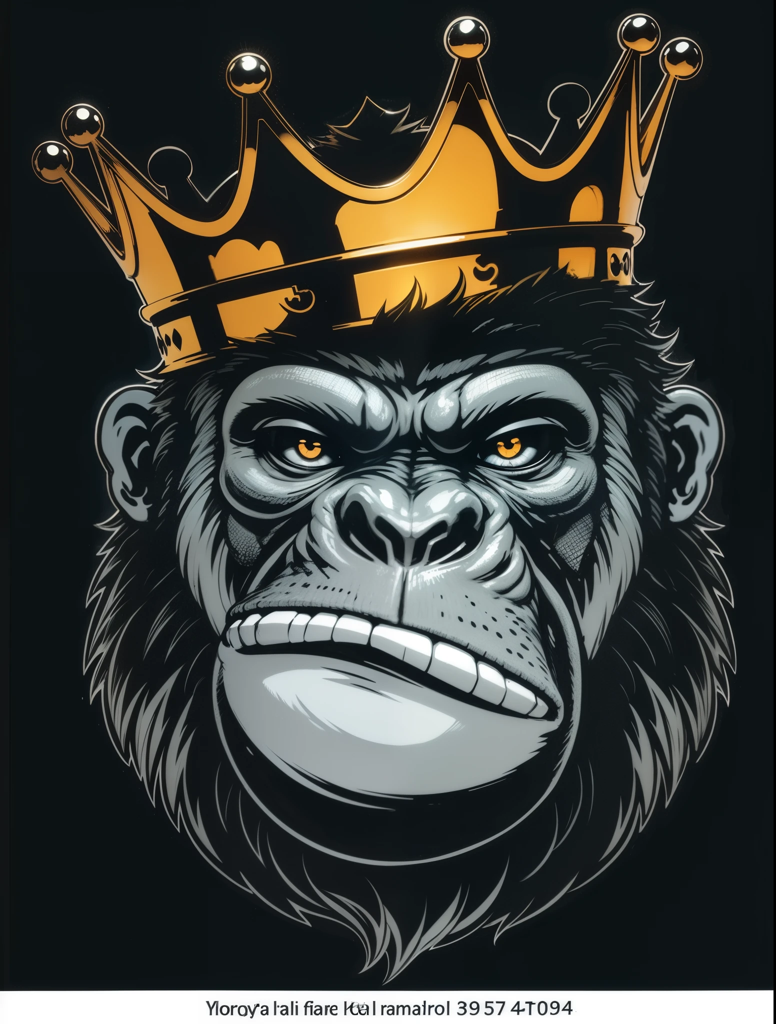 Gorilla with a crown