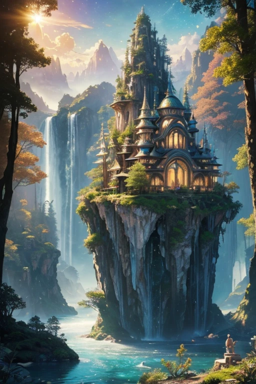 (best quality,4k,8k,highres,masterpiece:1.2),ultra-detailed,(realistic,photorealistic,photo-realistic:1.37),utopian worlds,imaginary landscapes,peaceful surreal scenes,fantastic environments,fantastical creatures,whimsical characters,vibrant colors,ethereal lighting,magical atmospheres,serene skies,lush gardens,tranquil waters,enchanting architecture,majestic waterfalls,playful shadows,mystical forests,celestial skies,flowing rivers,golden sunlight,sparkling stars,dreamlike hues,dimensions blending,pastel tones,harmonious compositions,aesthetic harmony,breathtaking vistas,exploration and discovery,utopia personified,boundless creativity,mind-bending concepts,limitless possibilities,heavenly dreams,fanciful illustrations,utopian visionaries,futuristic landscapes,utopian societies,thriving civilization,blissful existence,utopian architecture,peaceful coexistence,floating islands,bountiful nature,endless horizons,serenity achieved,magical realism.
