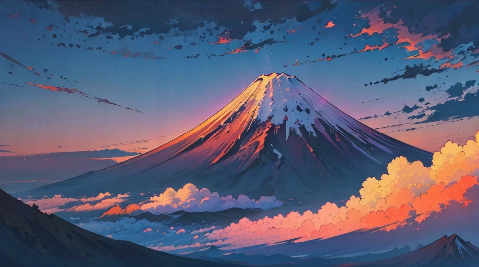 January morning Mt fuji clouds Sheer sunlight