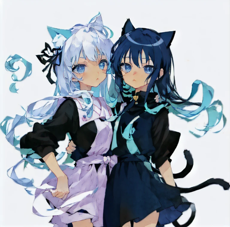 anime girl with blue hair and black dress with cat ears, anime girl with cat ears, cute anime catgirl, anime catgirl, anime moe artstyle, very beautiful anime cat girl, beautiful anime catgirl, anime cat, (anime girl), anime style 4 k, digital anime art!!, anime style. 8k, girl with cat ears, anime artstyle