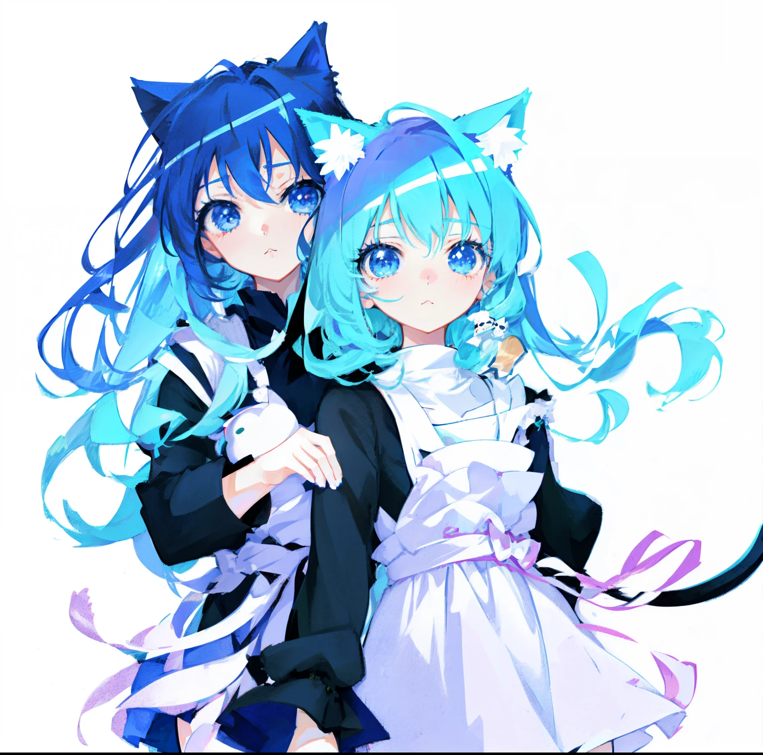 anime girl with blue hair and black dress with cat ears, anime girl with cat ears, cute anime catgirl, anime catgirl, anime moe artstyle, very beautiful anime cat girl, beautiful anime catgirl, anime cat, (anime girl), anime style 4 k, digital anime art!!, anime style. 8k, girl with cat ears, anime artstyle